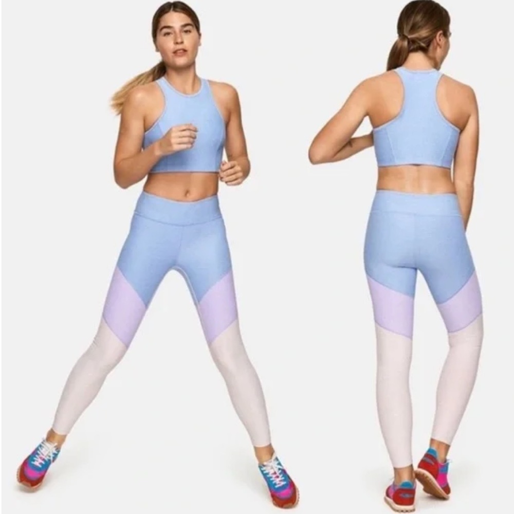 Outdoor Voices 7/8 Springs legging in Blue/pink/purple